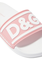 Kids DG Logo Rubber Slides